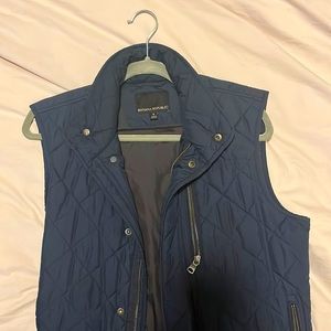 Banana Republic Navy Quilted Vest